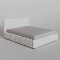 POLSTERBETT 160/200 cm, in Weiß, Bouclé-Stoff, gepolstertes Kopfteil, Lattenrost, Bettkasten - Weiß, Textil - Barchello