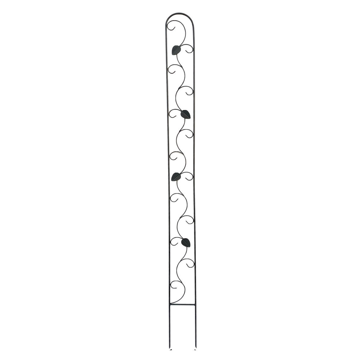 DANDIBO Rankhilfe Metall Rankgitter 140 cm Schwarz Rankstab Kletterhilfe Bodenstecker 96249 Blumenhalter Ranksäule - Schwarz, Metall (11.5/146/1.5cm) - DanDiBo