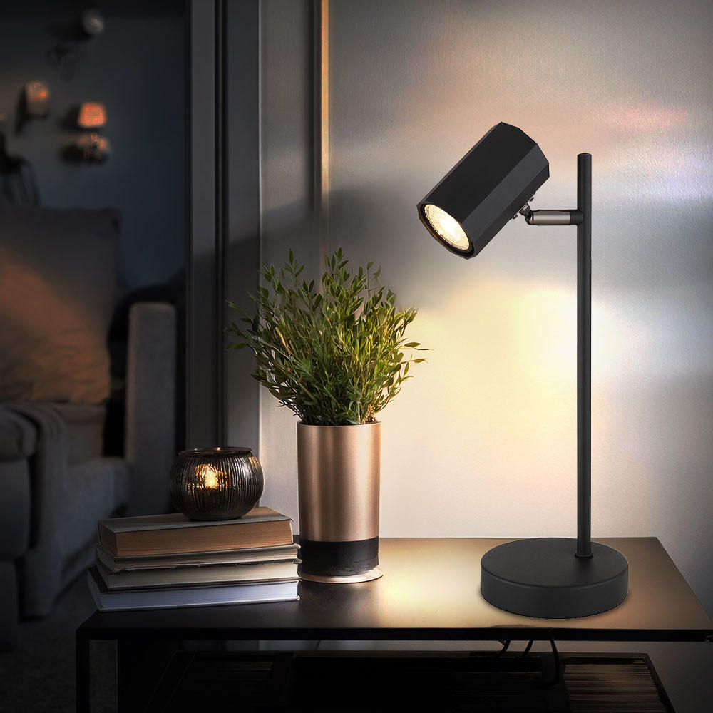 TISCHLEUCHTE grau Flexibel verstellbar - Grau, Metall (16.5/12/35cm) - Globo Lighting