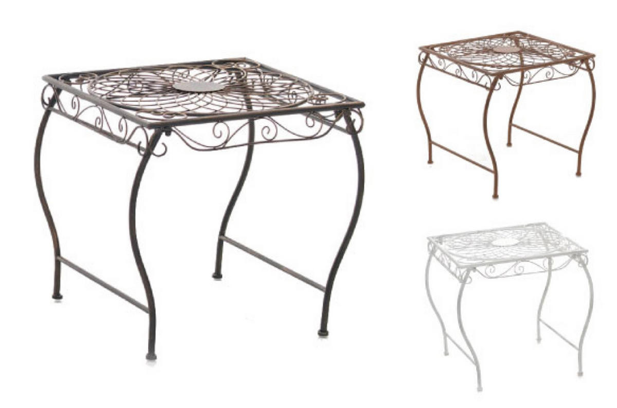 GARTENTISCH Carina bronze - Dunkelbraun, Metall (46/49/45cm) - TPFGarden