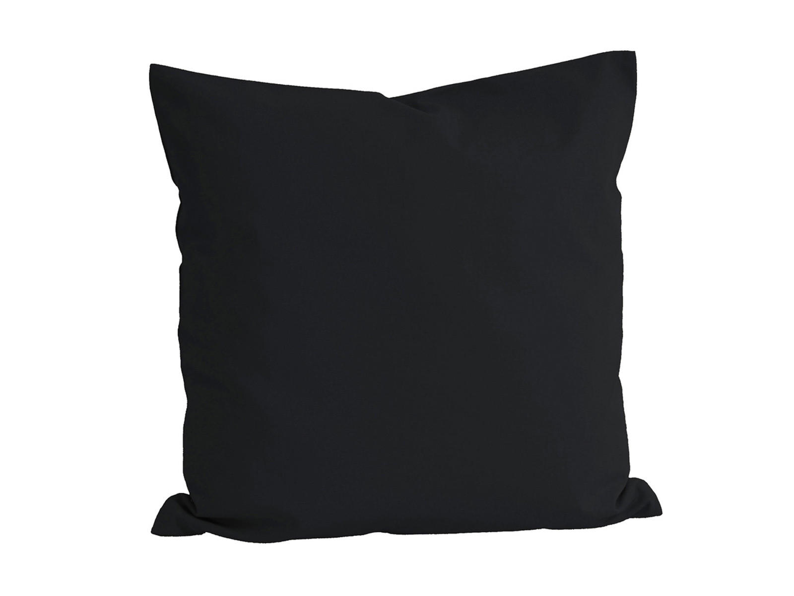 KISSENBEZUG Basic 100% Baumwolle schwarz 40/40 cm - Schwarz, Textil (40/40cm) - beties Heimtextil