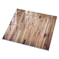 GLASPLATTE 80x60 cm – Holzpaneele - Grau, Glas (0.4/80/60cm) - ArtPrintCave