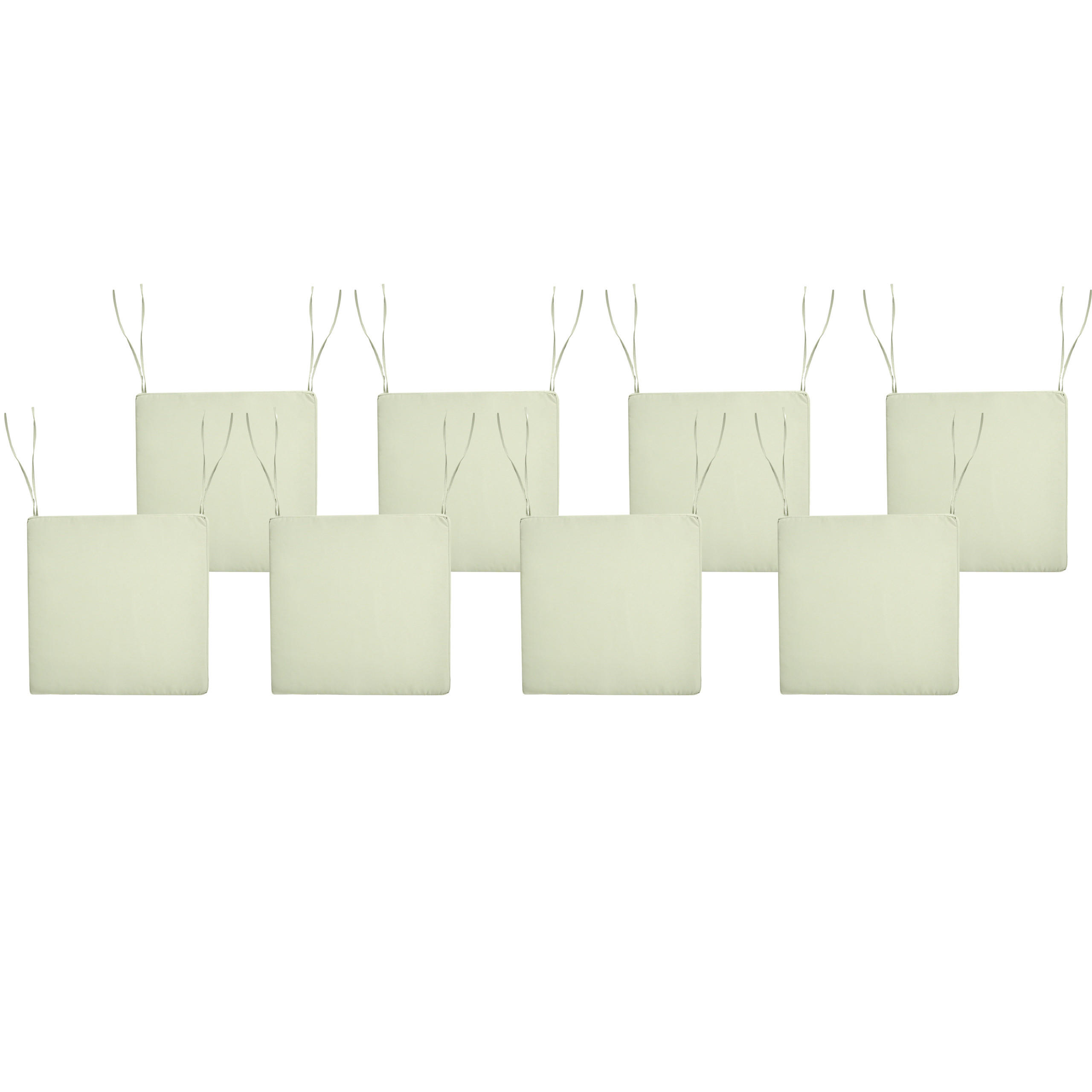 GARTENSTUHLKISSEN 8er-Set Hellgrün 46/46 cm Sassari Premium - Hellgrün, Textil (46/5/46cm) - Beliani