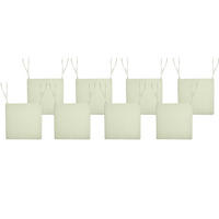 GARTENSTUHLKISSEN 8er-Set Hellgrün 46/46 cm Sassari Premium - Hellgrün, Textil (46/5/46cm) - Beliani