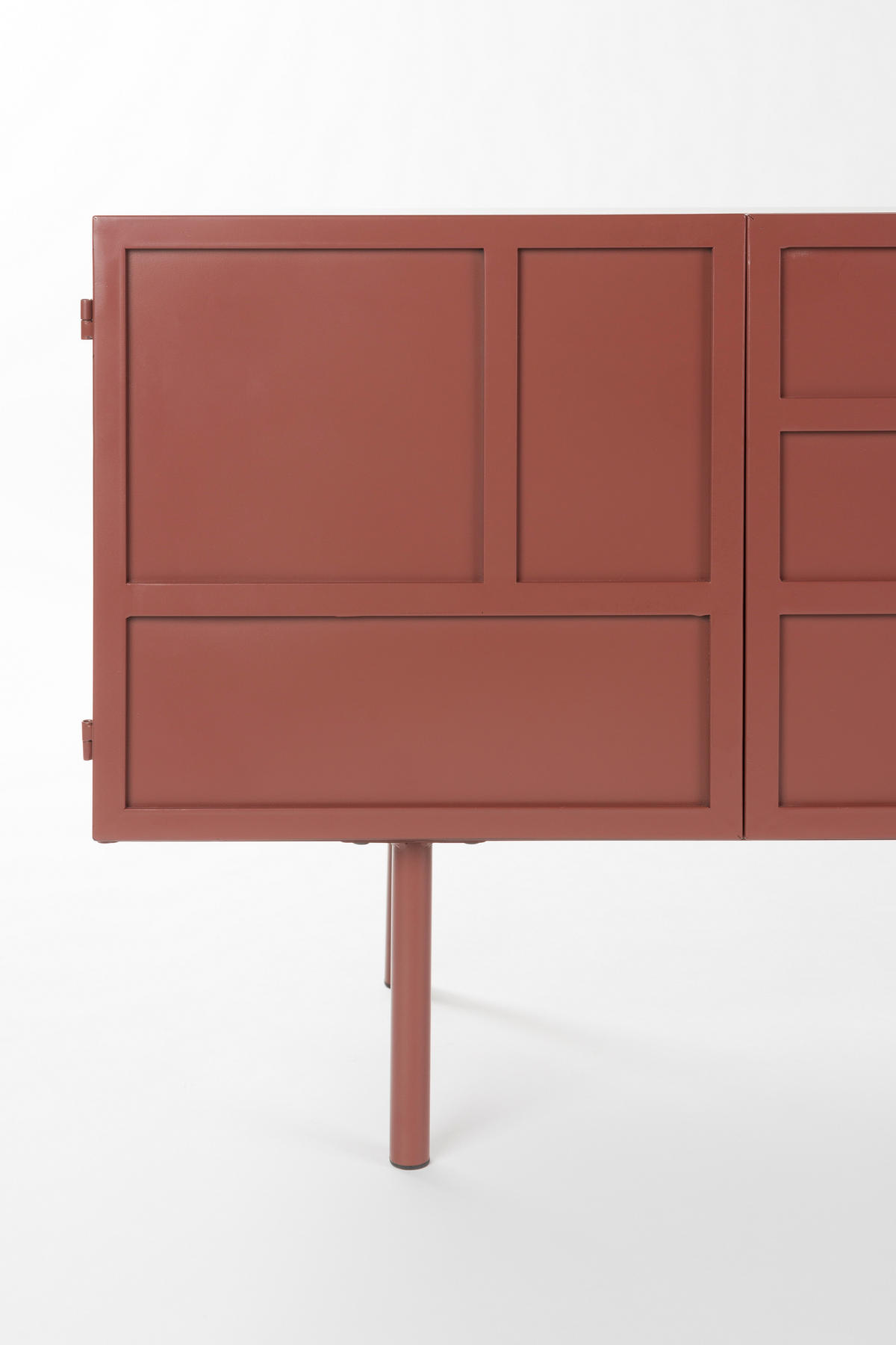 BEISTELLTISCH Davis - Rot - 36/160/58 cm - Rot, Metall (36/160/58cm)