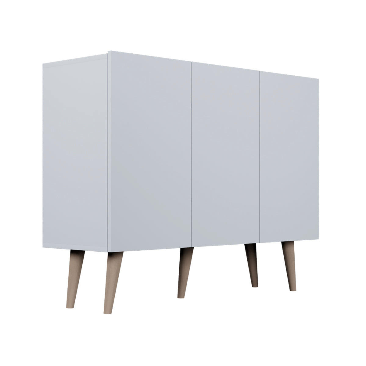 KOMODA Toronto Bela - bela, leseni material (120/95.5/40cm) - Petits-meubles