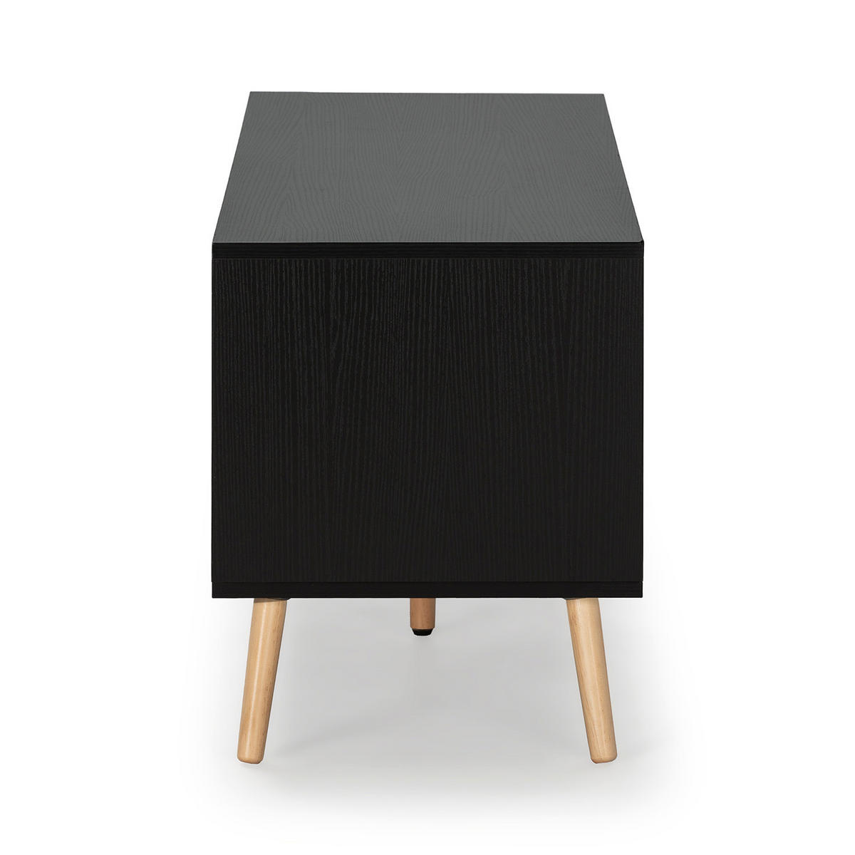 TV-ELEMENT Apolo 2 Schubladen, Schwarz/Holzfarbe - Schwarz, Holzwerkstoff (136/49/40cm) - VS Venta-stock