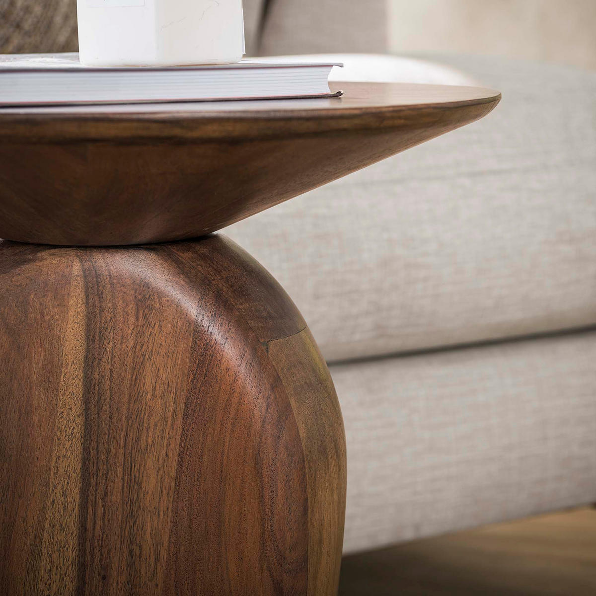 BEISTELLTISCH Solid Braun 36/45/50 cm - Braun, Holz (450/500/360cm) - Hoyz Collection