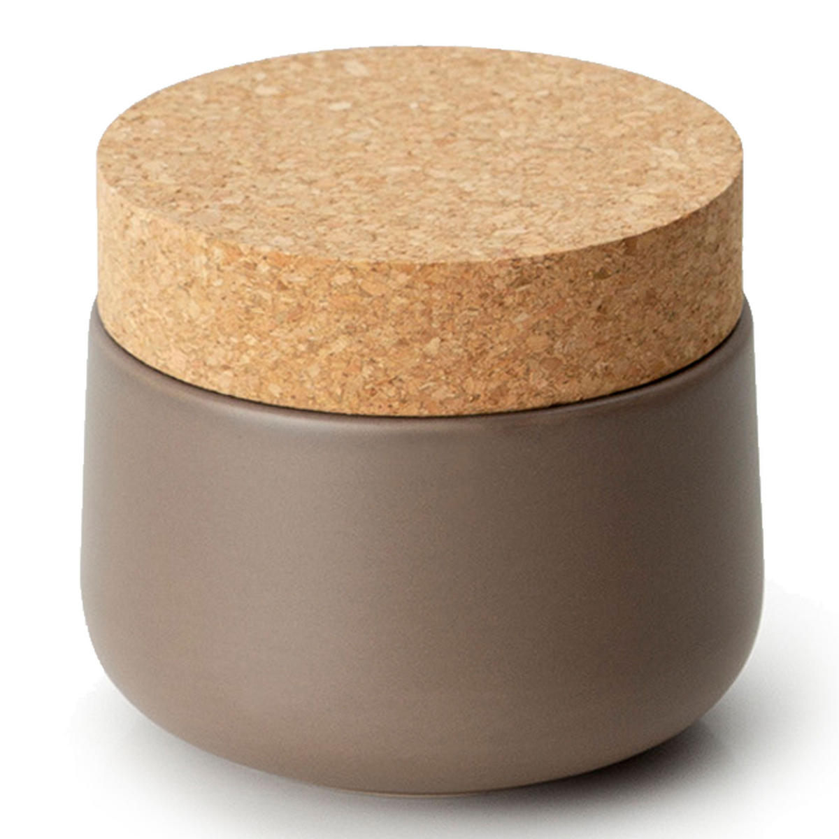 KERAMIKDOSE mit Korkdeckel, Matt Taupe, Ø 10.5 x 10 cm - Beige, Keramik (11/10/11cm) - Continenta