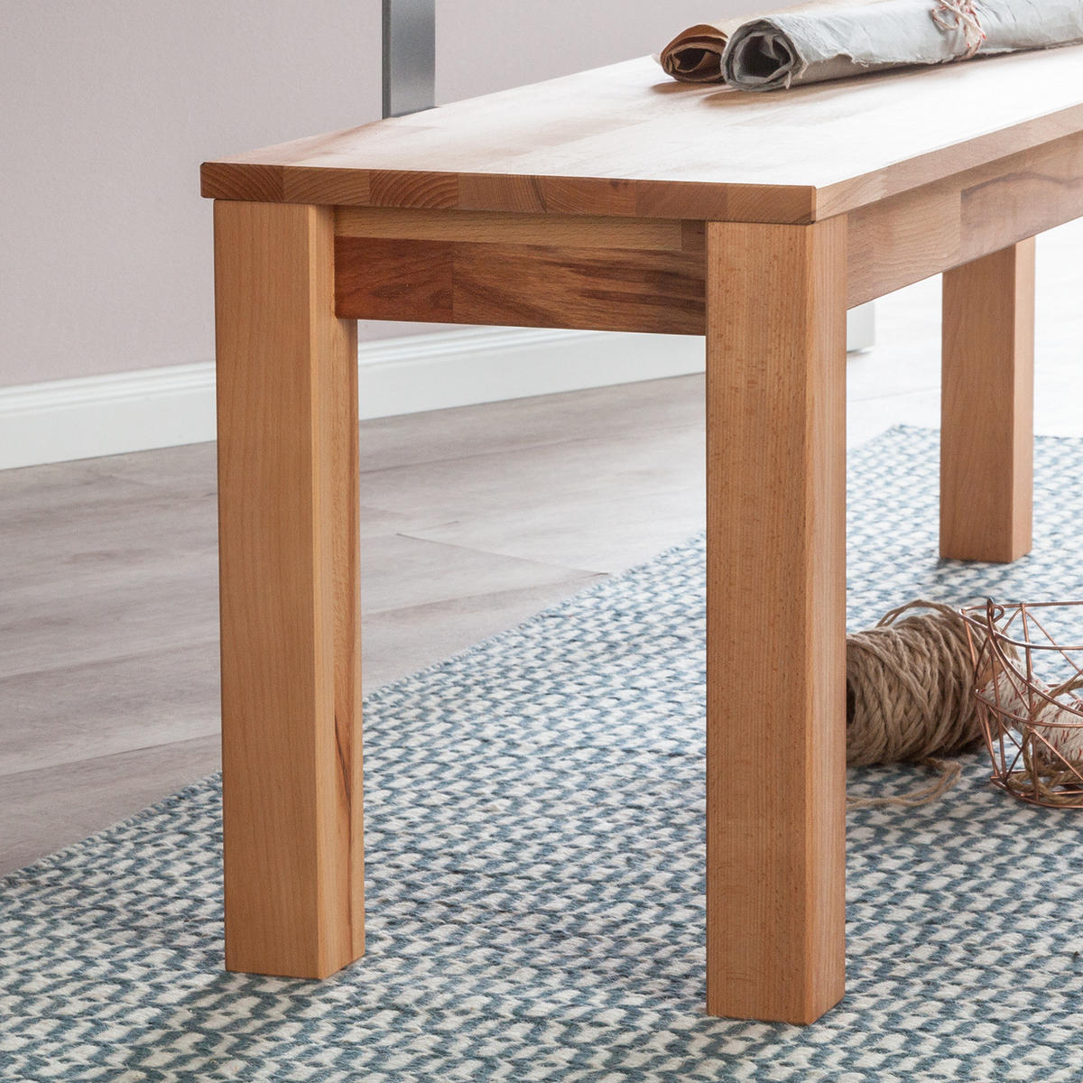 SITZBANK - Buche massiv - Buchefarben, Holz (140/80/35cm) - home24