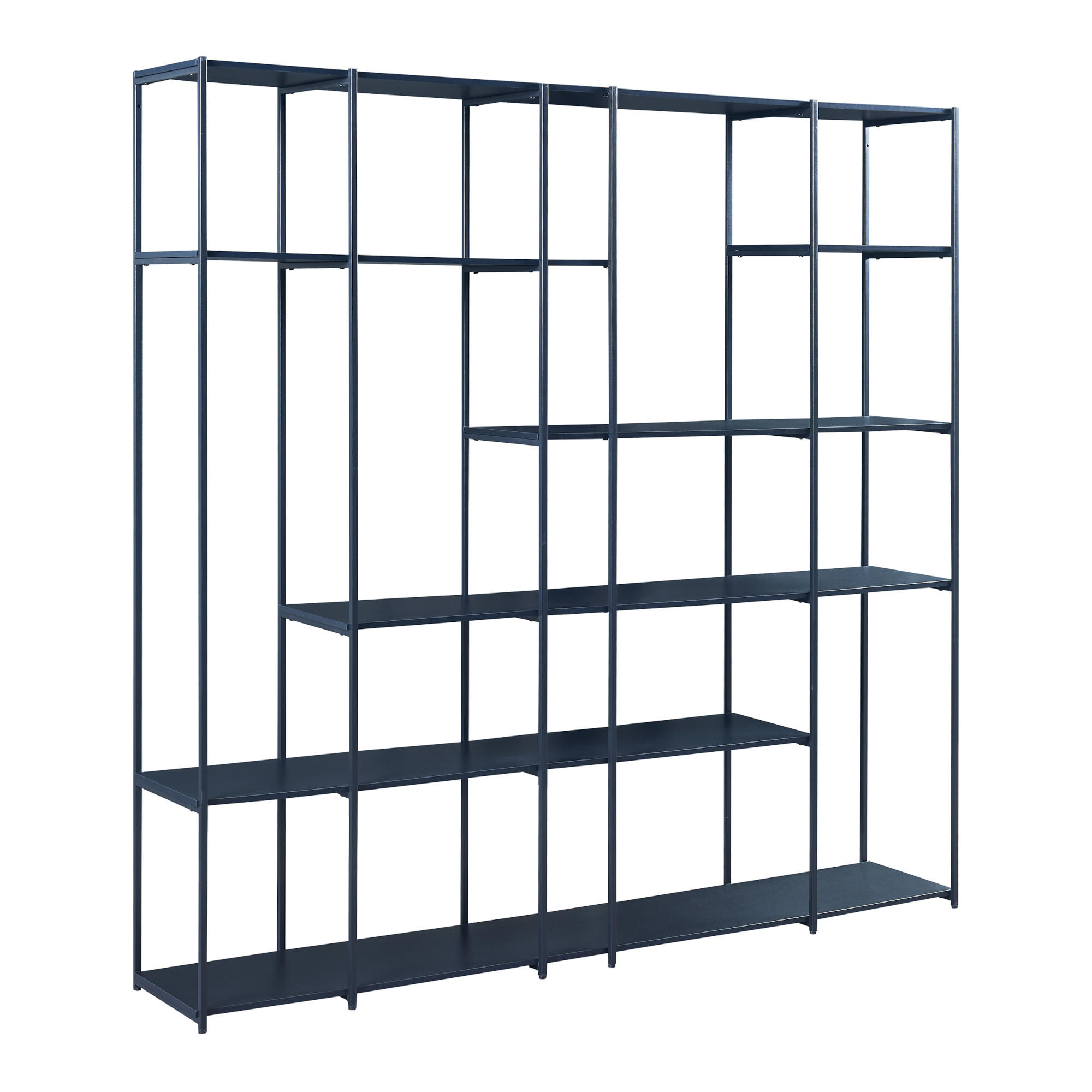 STANDREGAL Rælingen - Schwarz, Metall (180/180/32.5cm) - [en.casa]