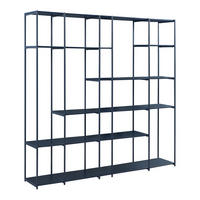STANDREGAL Rælingen - Schwarz, Metall (180/180/32.5cm) - [en.casa]