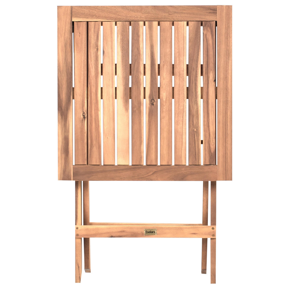 BISTRO-SET Akazienholz Braun/Schwarz Coniolo - Braun, Holz - Beliani