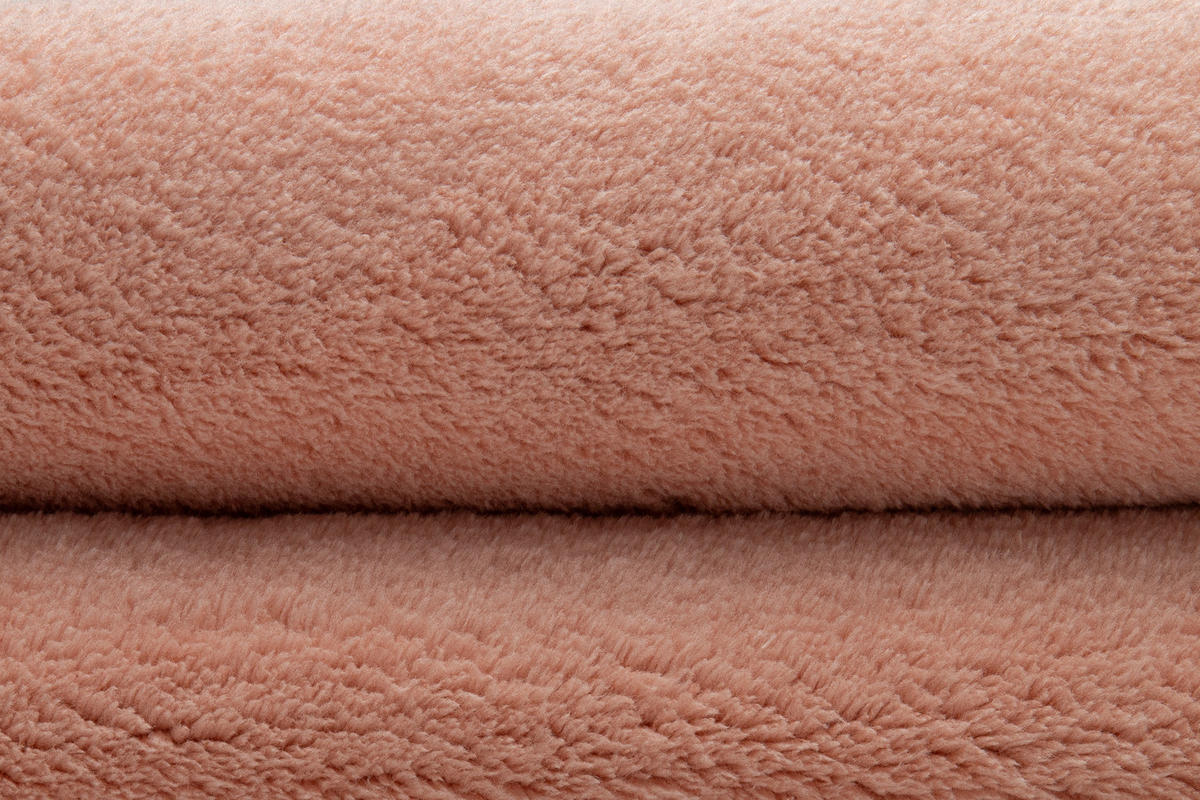 TEPPICH CUDDLE ROUND Lachs 160/160 cm - Orange, Kunststoff (160/160cm) - Tapiso