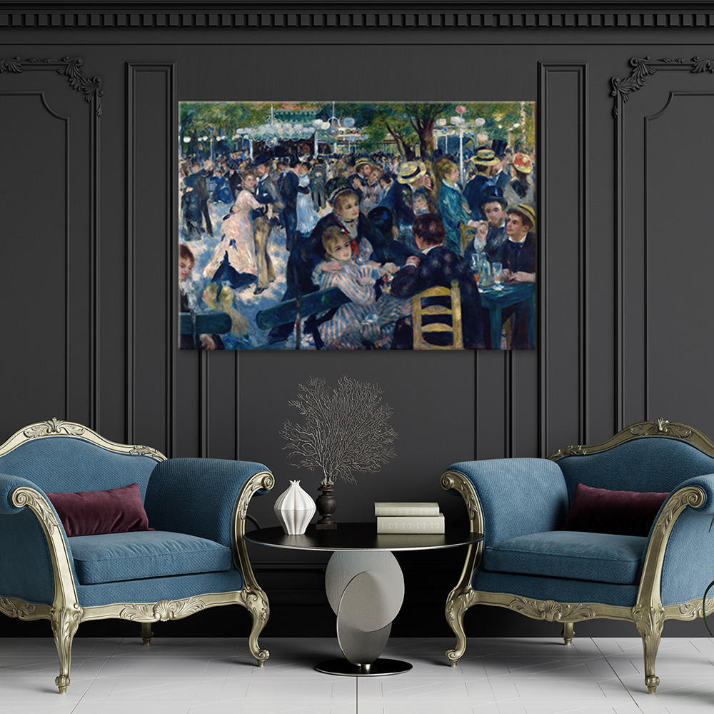 WANDBILD ball in der moulin de la galette auguste renoir - Multicolor, Textil (60/40cm) - Feeby