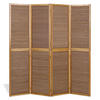 PARAVENT 4-tlg. 176/175 cm Braun Bambuslamellen - Braun, Holz (176/175/2cm) - Homestyle4u