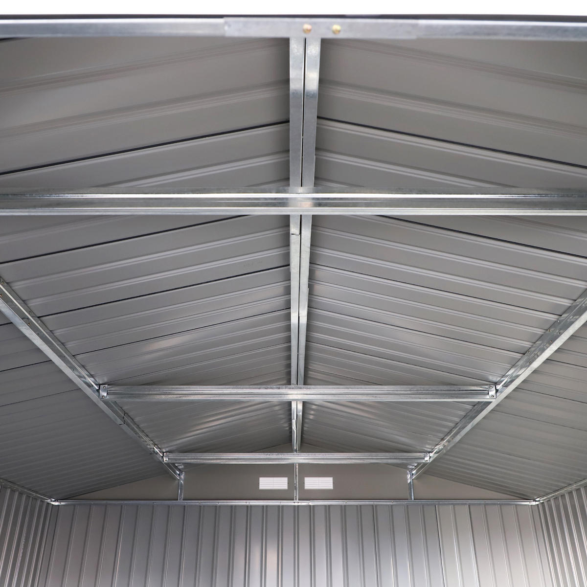 GERÄTEHAUS, Stahl, Kohlegrau - Grau, Metall (386/200/340cm) - Outsunny