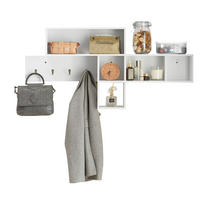 WANDGARDEROBE Weiß - Weiß, Holzwerkstoff (110/53/15cm) - SoBuy