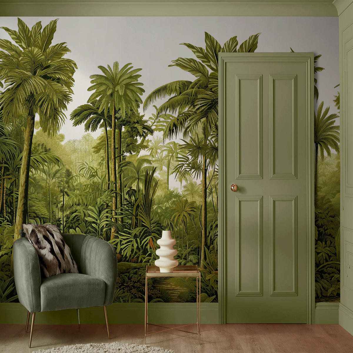 FOTOTAPETE Benmore Ridge - Grün, Papier/Kunststoff (250/400cm) - Graham & Brown