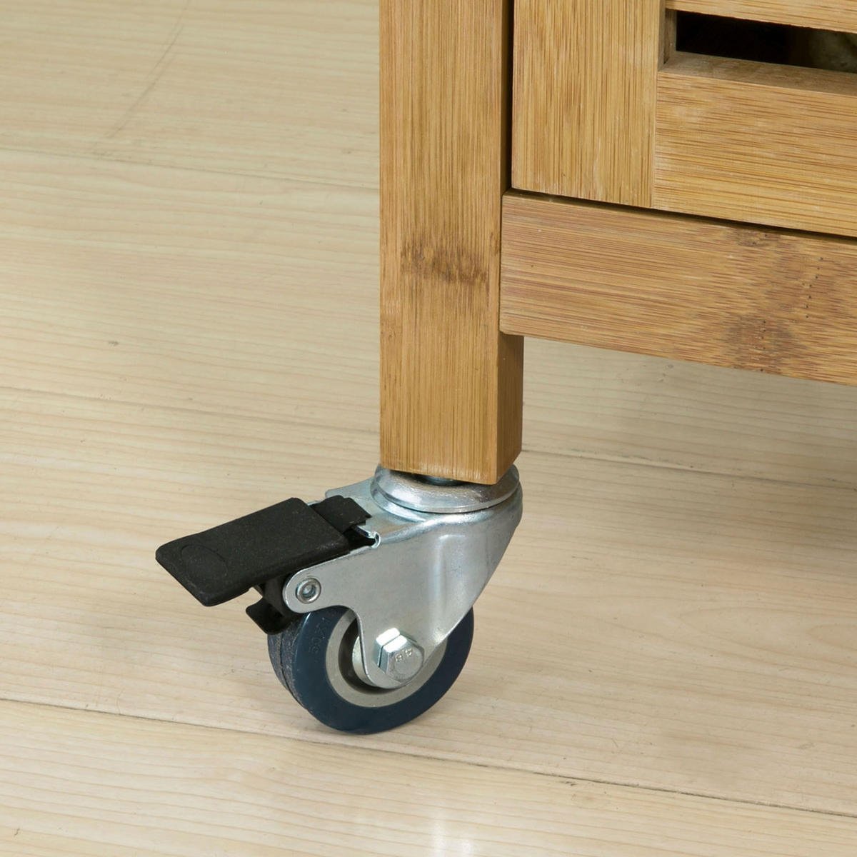 KÜCHENWAGEN Bambus - Naturfarben, Naturmaterialen (60/92/36cm) - SoBuy