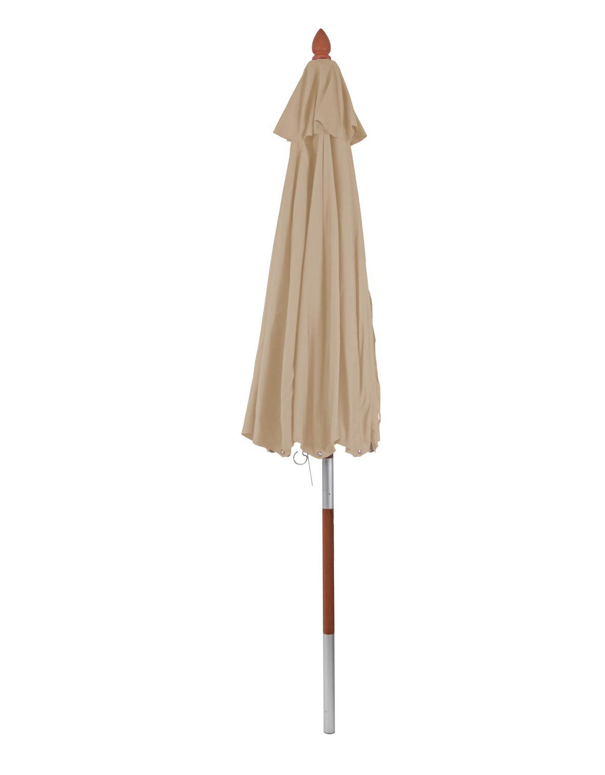 GASTRONOMIE SONNENSCHIRM I RUND Cremeweiß - Weiß, Holz (300/300cm) - MCW