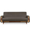 3-SITZER-SCHLAFSOFA GUSTAVO II mit Armlehnen, Graubeige - Greige/Beige, Holz/Holzwerkstoff (230/98/98cm) - KONSIMO®