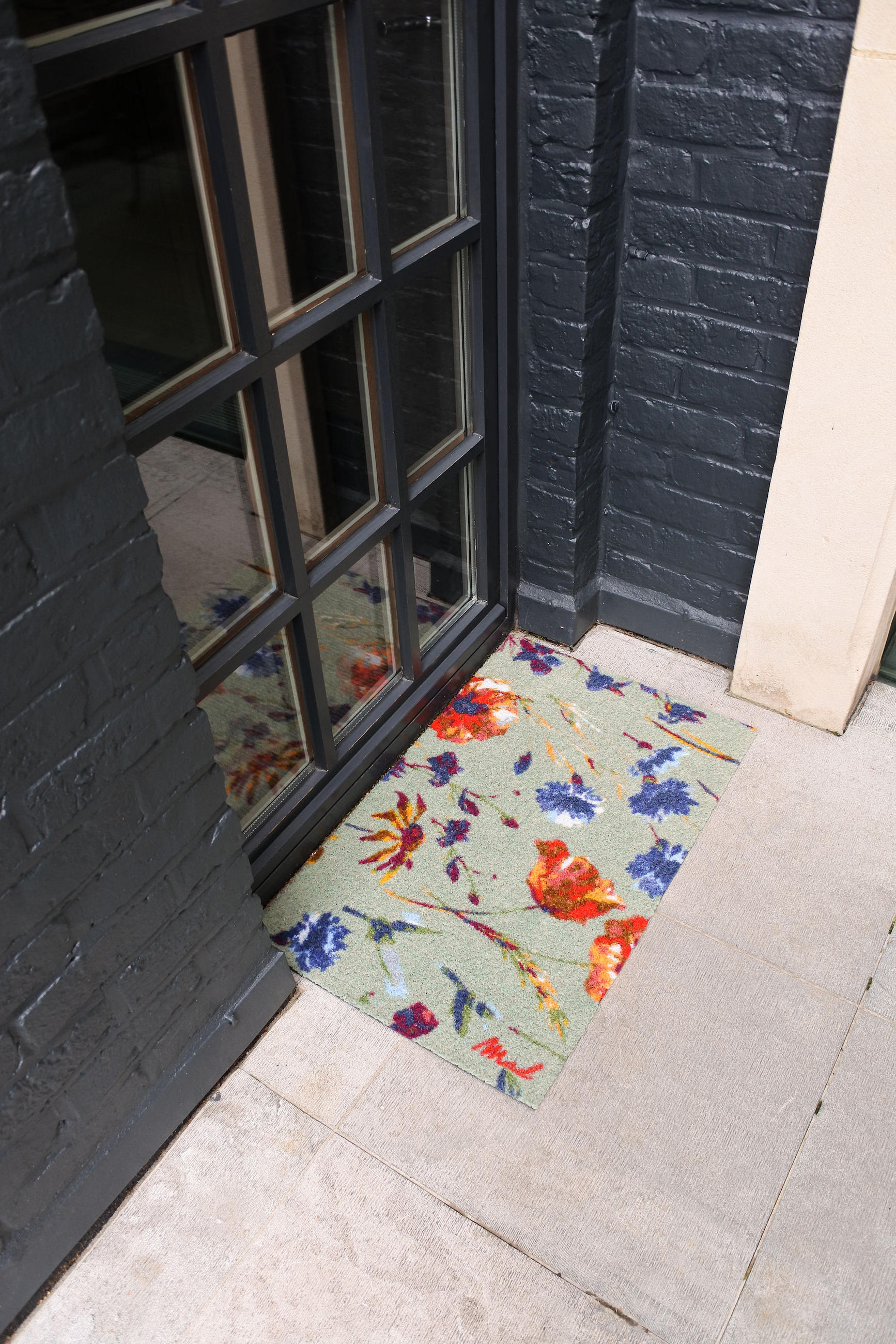 OUTDOOR FUßMATTE "Margo" floral "Blumen" bunt 50 x 75 cm - Beige/Multicolor, Kunststoff/Textil (50/75cm) - MAD ABOUT MATS