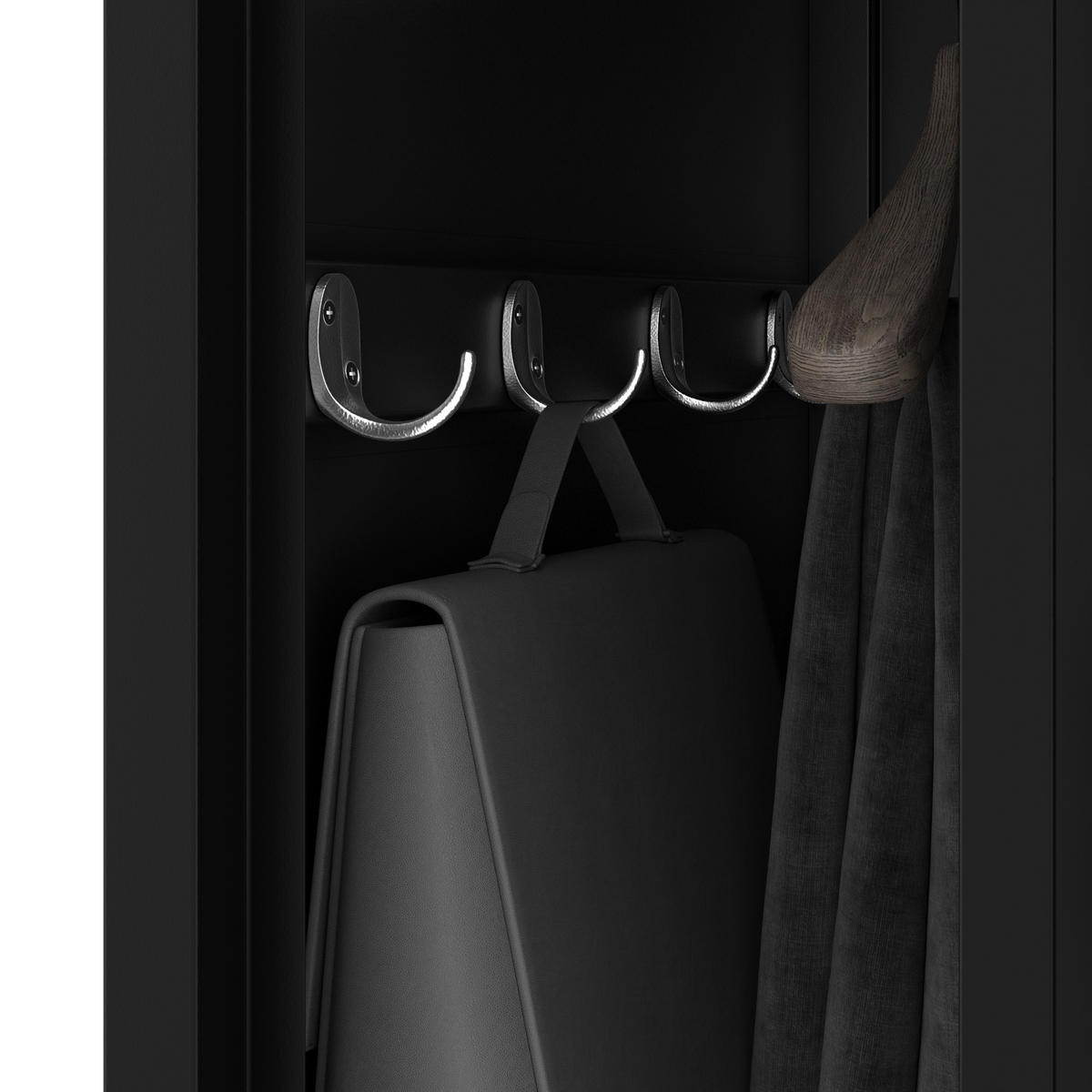 METALL-ARBEITSSCHRANK KACPER 1 Plus - Schwarz, Metall (40/180/50cm) - Jan Nowak