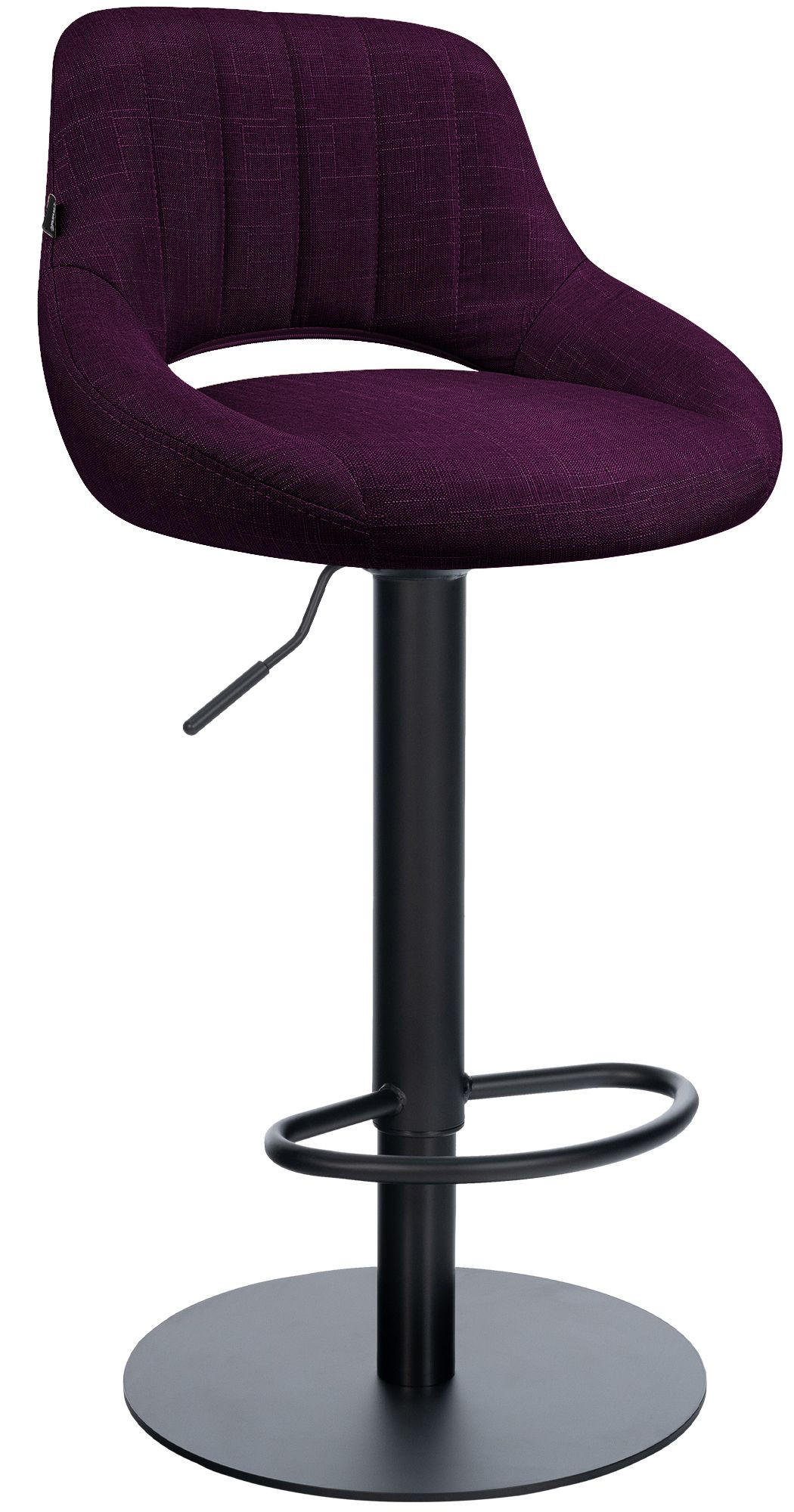 BARSTOL Milet, svart, med extra tung fot - Lila/Svart, Textil/Metall (47/83/48cm) - CLP