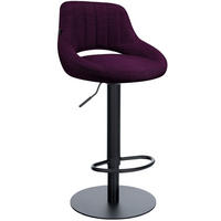 BARSTOL Milet, svart, med extra tung fot - Lila/Svart, Textil/Metall (47/83/48cm) - CLP