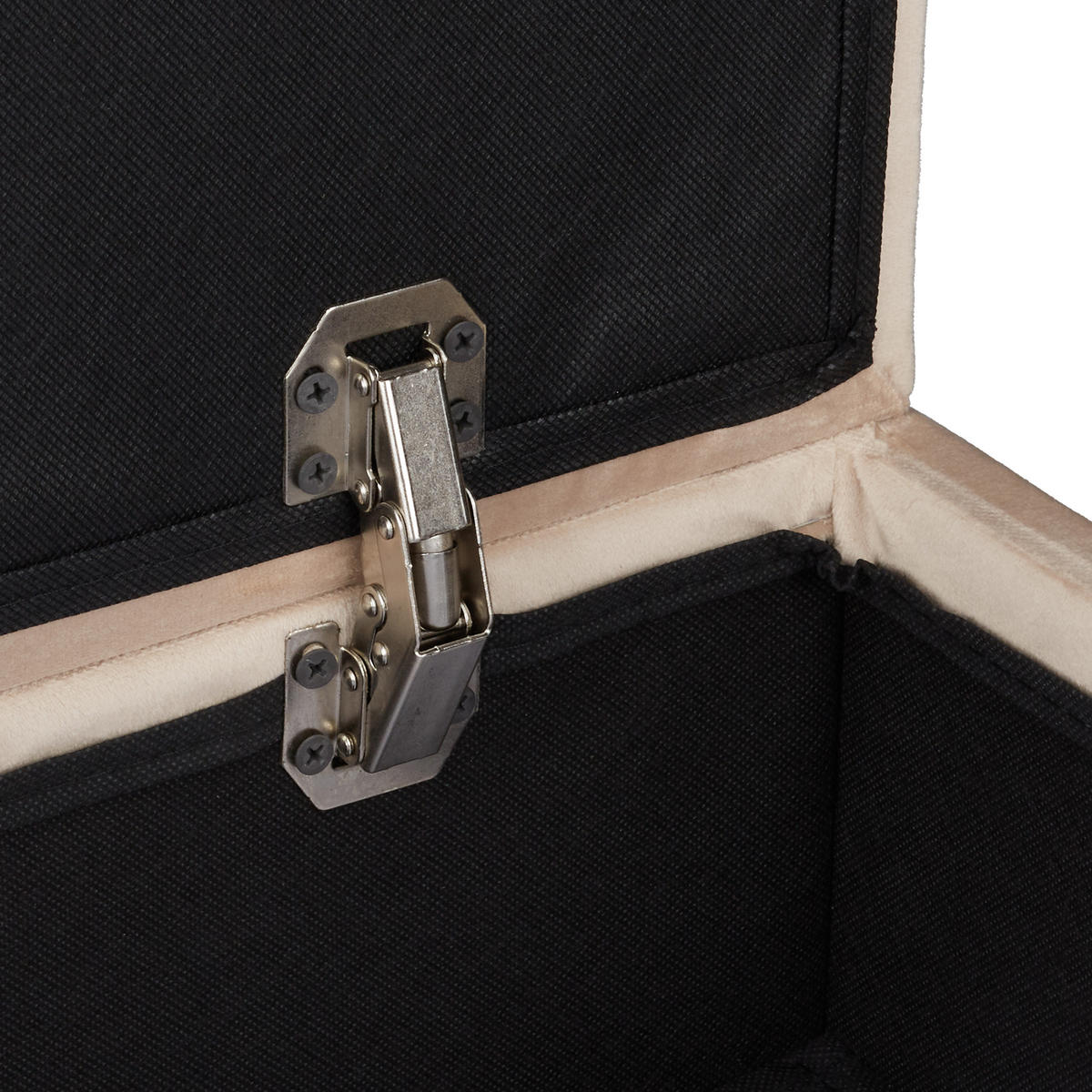 SAMTHOCKER - Creme, Holz/Holzwerkstoff (40/40/40cm) - Relaxdays
