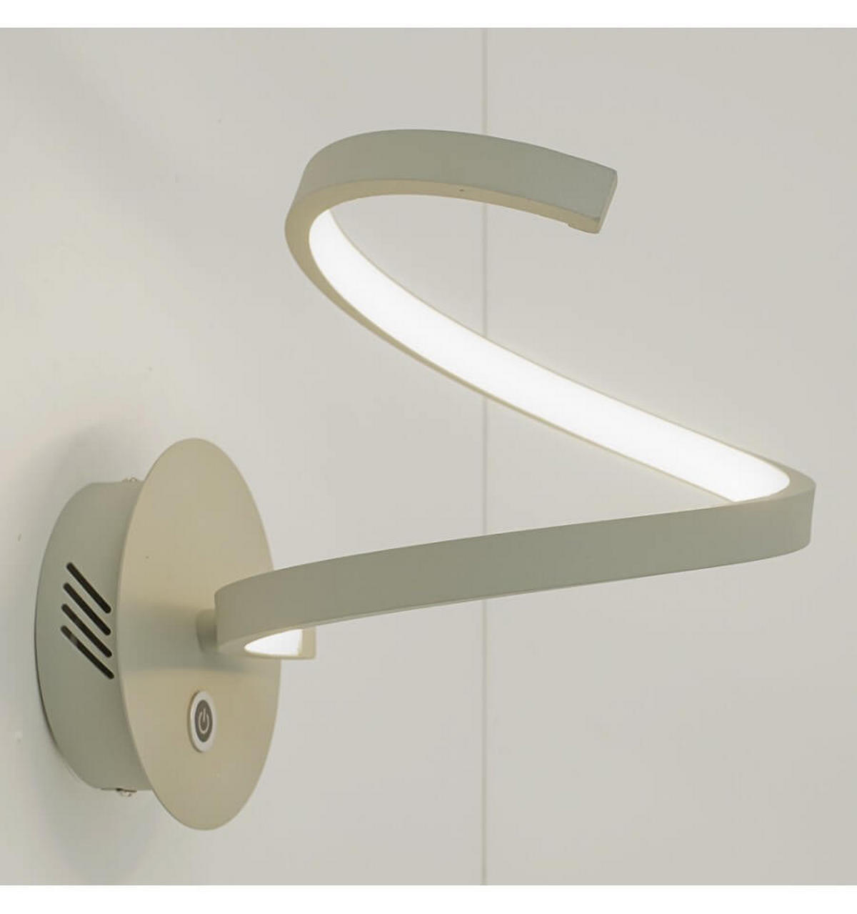 WANDLEUCHTE Looper, Weiß, 28cm - Weiß, Metall (22/26/28cm) - KOSILUM