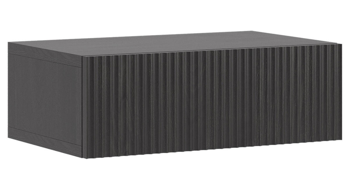 NACHTKONSOLE Nolie Holzoptik Esche Schwarz 50 cm - Schwarz, Holzwerkstoff (50/17/31.6cm) - Selsey