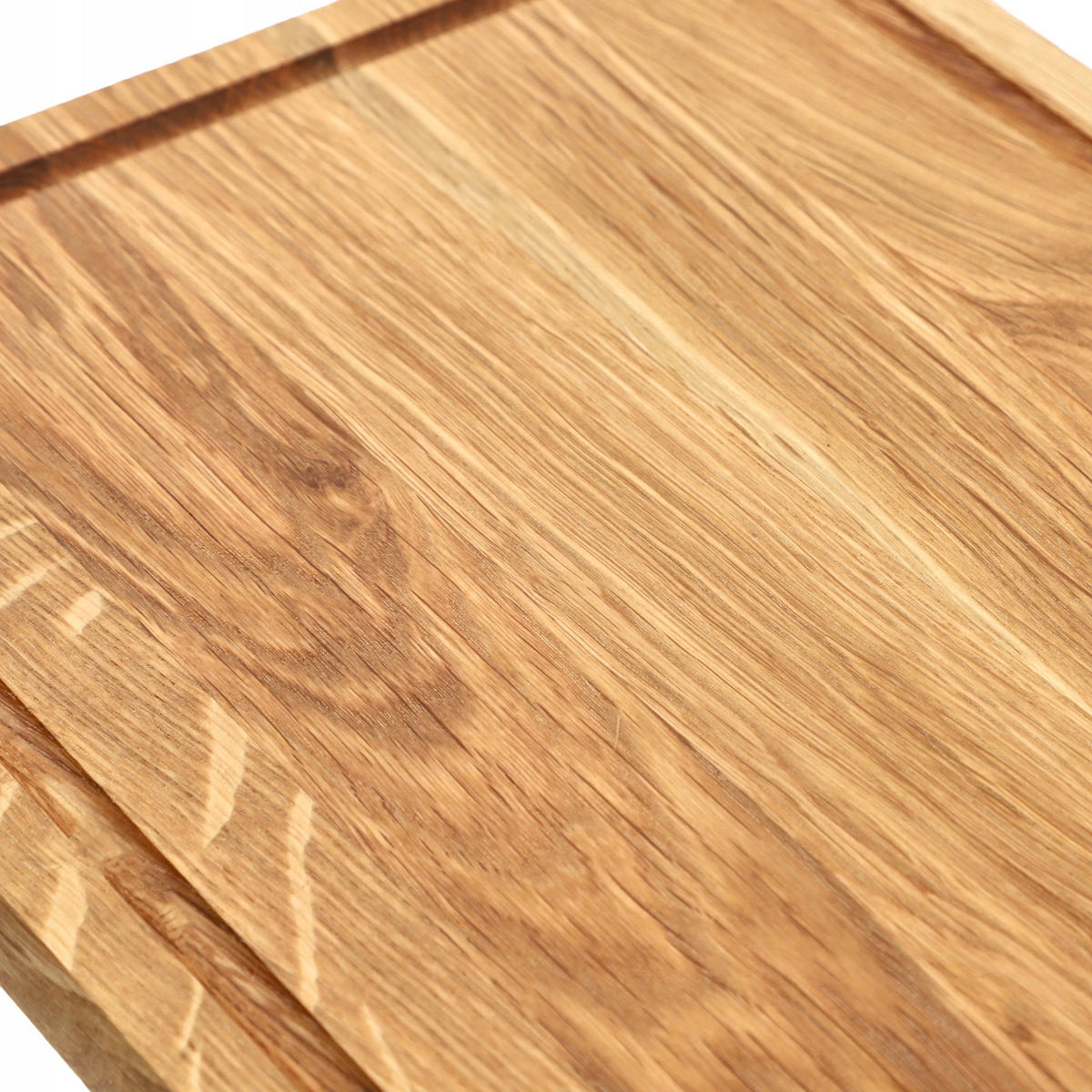 KADAX Küchen-Servierschneidebrett aus Holz, Eiche, 45 x 30 cm, massiv - Braun, Holz (45/30cm) - KADAX
