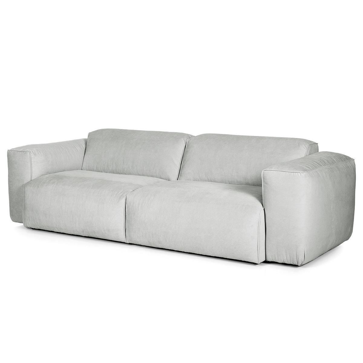3-SITZER SOFA - Schwarz/Grau, Textil (251/71/102cm) - home24