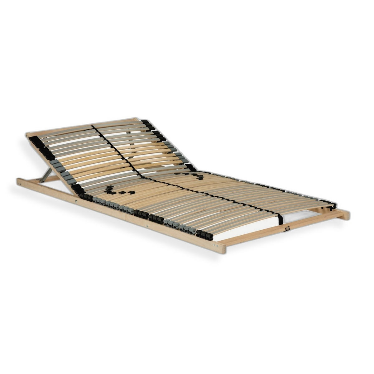 LATTENROST 140x200 cm – Verstellbares Kopfteil 42 Latten 7-Zonen Belastbar bis ca. 130 Kg - Braun, Holz/Holzwerkstoff (140/200cm) - Sleepneo