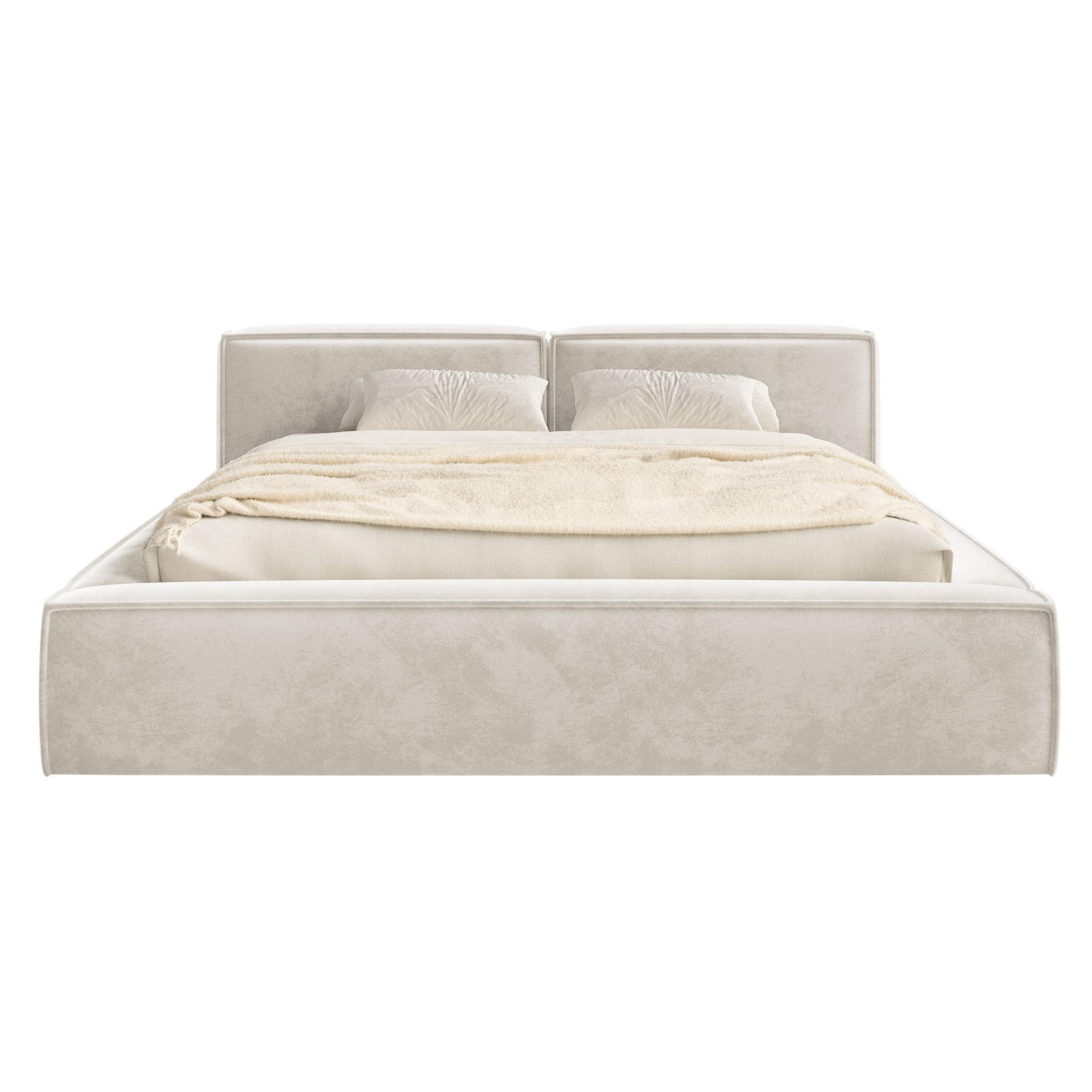 POLSTERBETT Tilves Slim Greige 200x200 cm - Taupe/Schwarz, Kunststoff/Textil (200/200cm) - Selsey