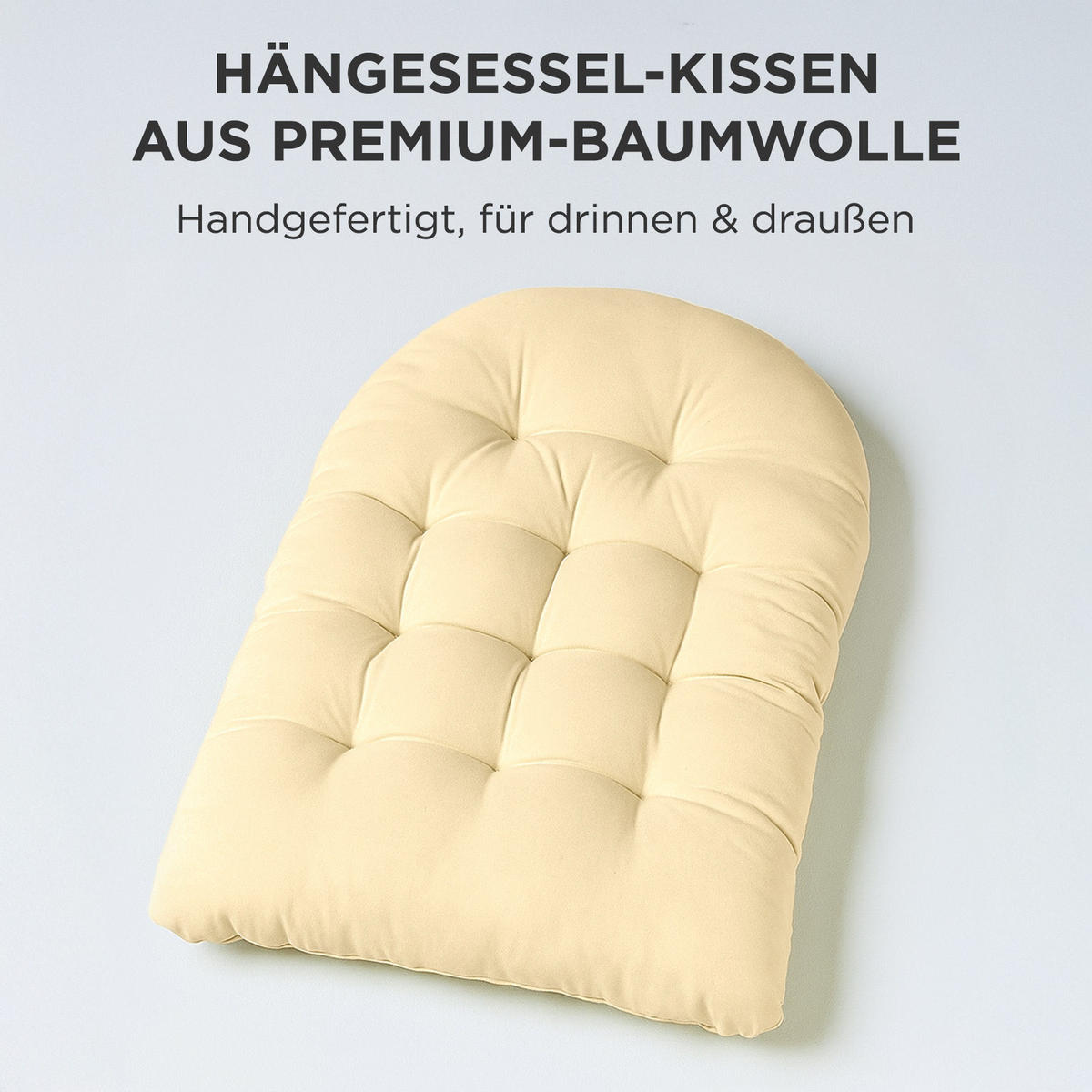 HÄNGESESSEL-KISSEN creme – halbrund, 80/120 cm - Creme, Textil (80/12/120cm) - Homescapes