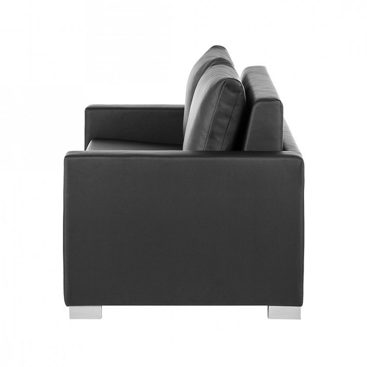 SCHLAFSOFA - Silberfarben/Schwarz, Kunststoff (193/90/90cm) - home24