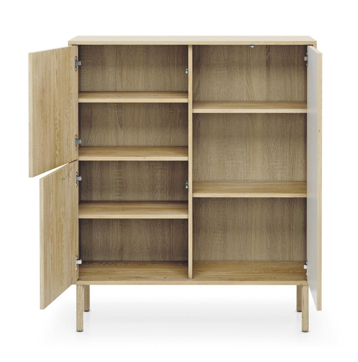 KOMMODE Weiß AVO Hoch Gerillt 3D - Gelb, Holzwerkstoff (103.5/121.8/39.5cm) - Sepro Meble