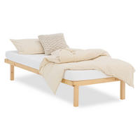 HOLZBETT 90/200 cm natur + Lattenrost - Naturfarben, Holz (90/200cm) - Homestyle4u