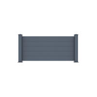 VORGARTENZAUN 5er-Set Niesen grau 1,9m H.90cm aluminium - Grau, Metall (945/89cm) - Casanoov
