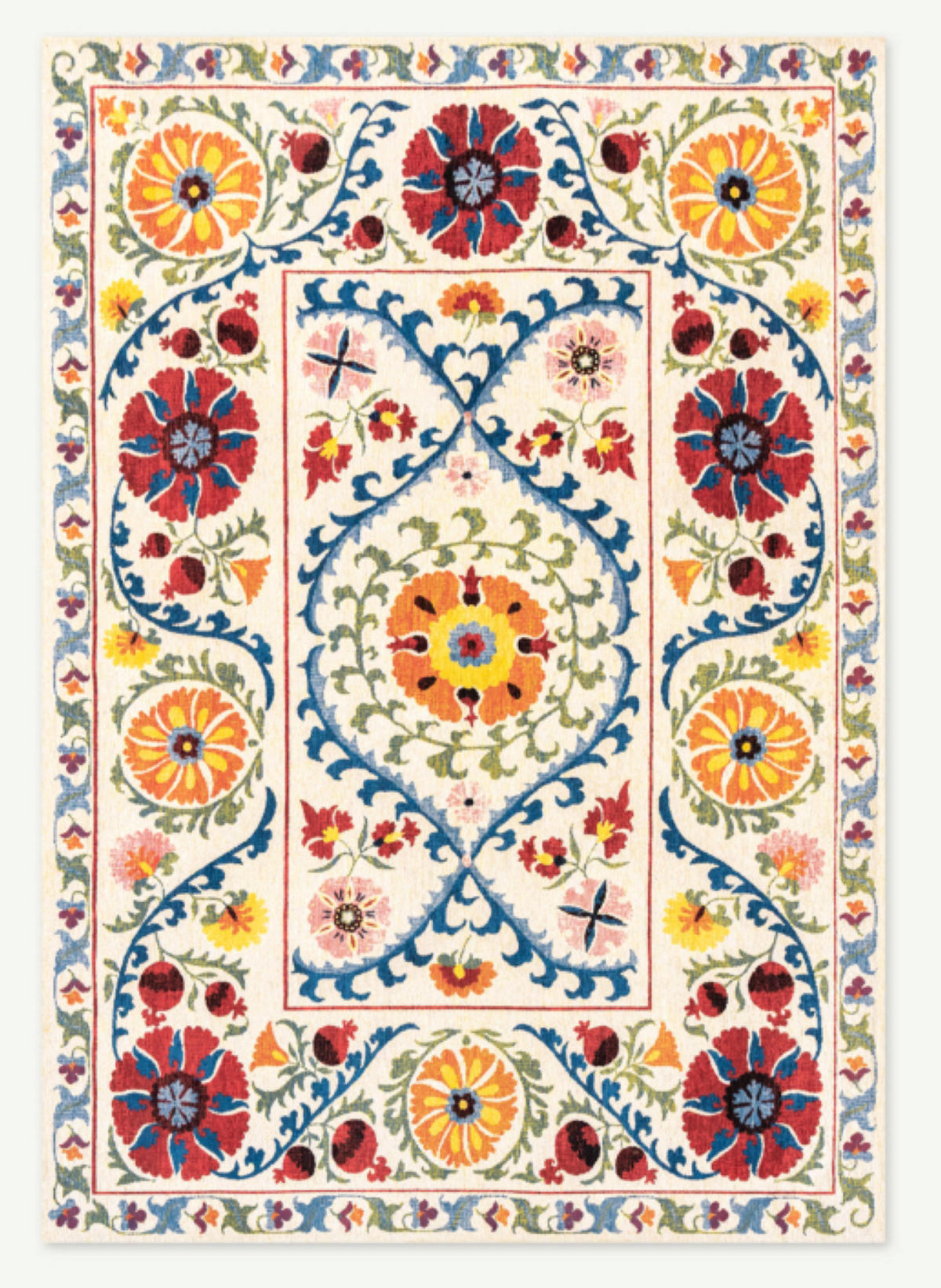 TEPPICH Flachgewebe Orient TABRY Weiß 240 x 340 cm - Weiß, Textil (240/340cm) - Novatrend