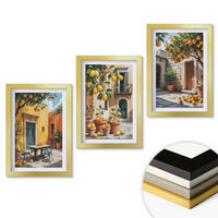 WANDBILDER 3er Set - 20x30 cm Goldrahmen - Zitrusfrüchte im Garten - Goldfarben, Kunststoff (20/30cm) - ArtPrintCave