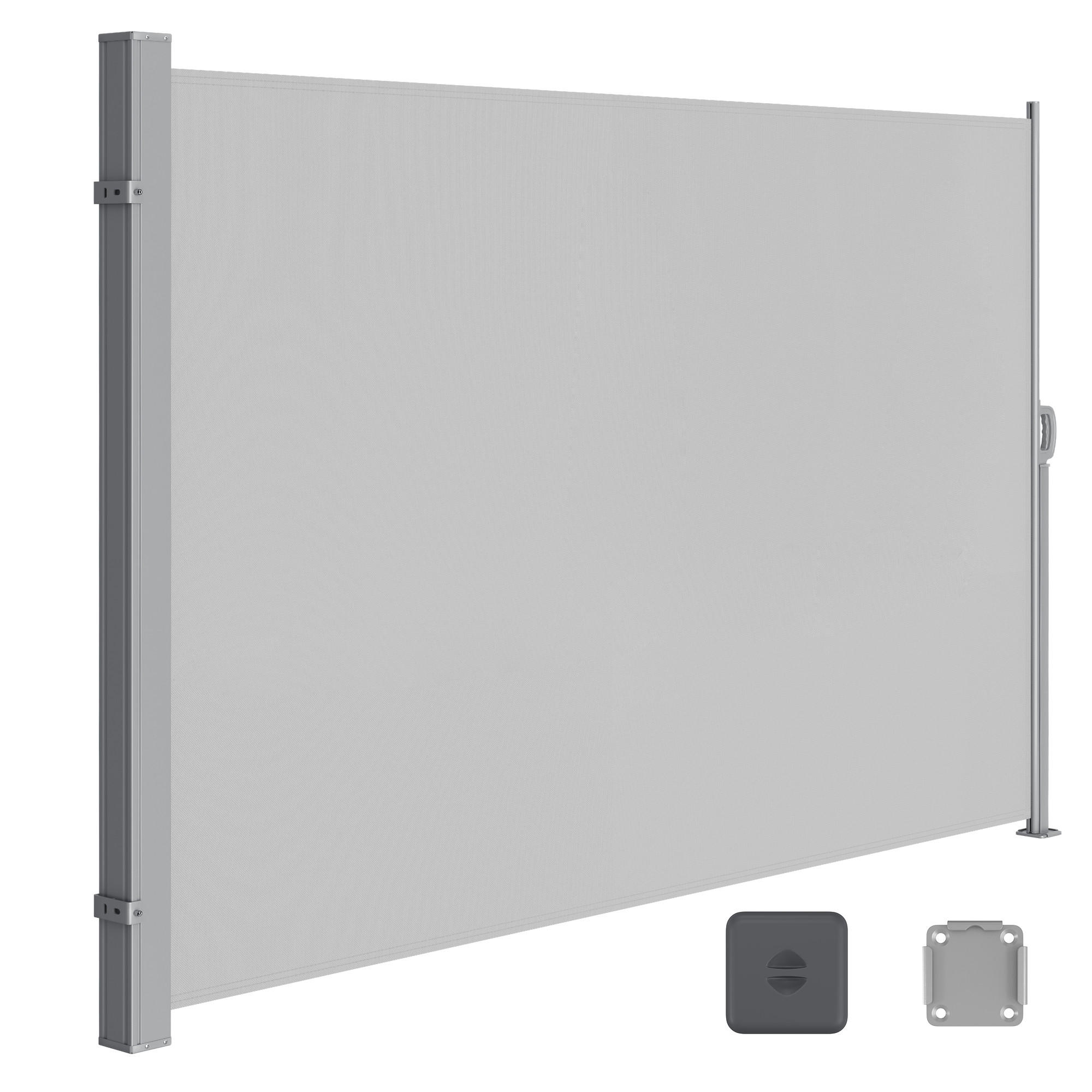 SEITENMARKISE Summer - Hellgrau, Metall (400/200cm) - SONGMICS