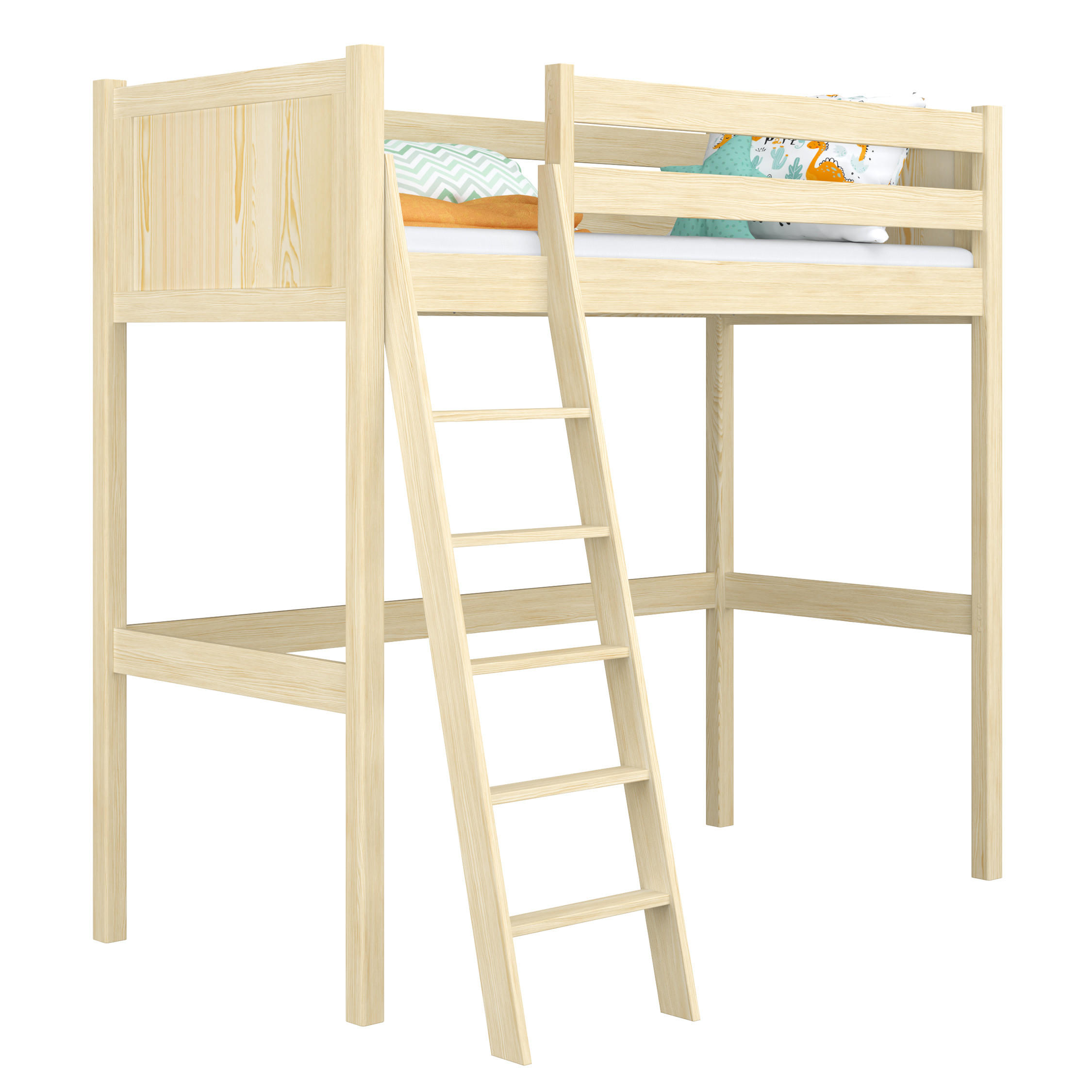 N-Wood Hochbett Braun 80x190 cm