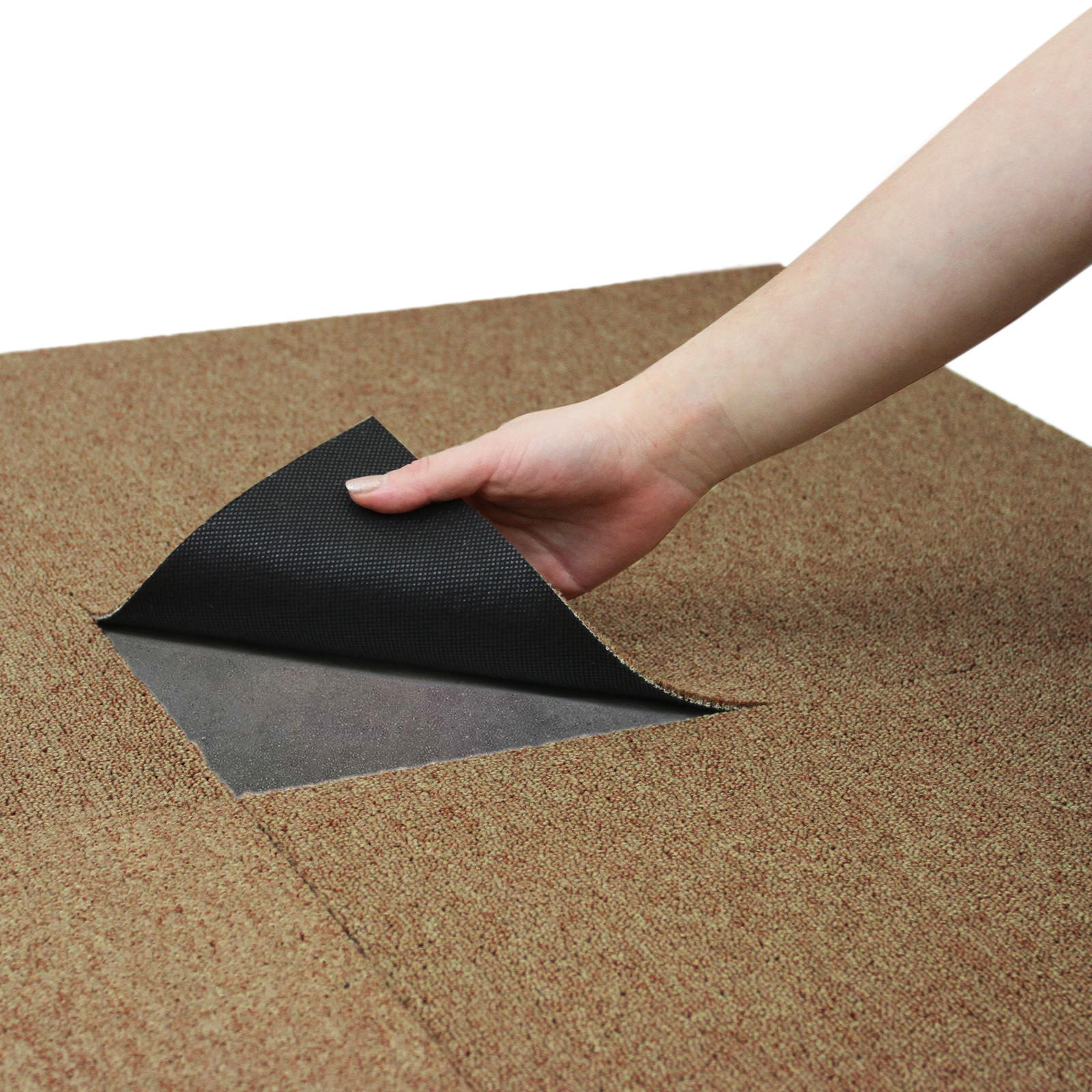 TEPPICHFLIESEN 50 x 50cm Sand & Fieberrot 10m² - Anthrazit, Textil (50/50/1cm) - Monstershop