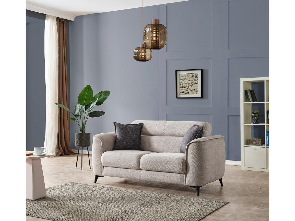 SITZGARNITUR Acapulco, Beige Stellvariante 2+1+1 - Beige, Holzwerkstoff/Kunststoff (174/87/98cm)