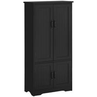 HIGHBOARD DE-10978 2 Türen & 3 verstellbare Böden Schwarz - Schwarz, Holzwerkstoff (30/123/60cm) - ComfortXL