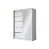 SCHIEBETÜRENSCHRANK Lungo III - Goldfarben/Weiß, Holzwerkstoff/Metall (120/200/58cm) - MIRJAN24